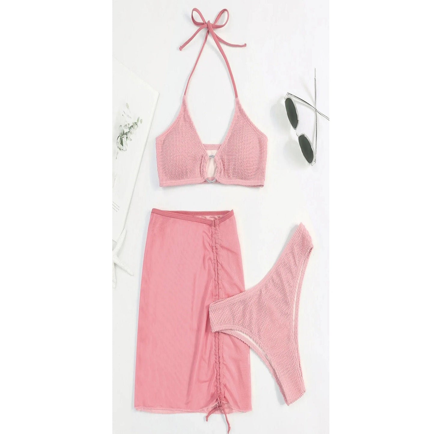 LUNA High-Waisted 3-Piece Bikini Set