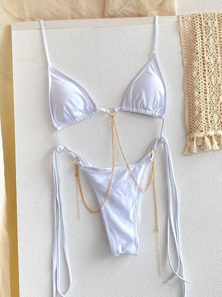 GOUI White Tie Bikini