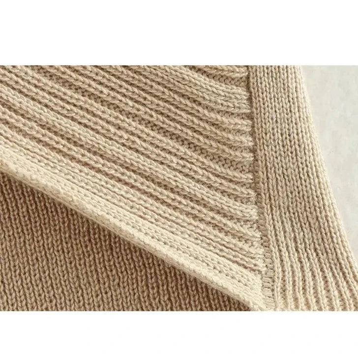 LIU Crossover Knit Skirt And Crop Top Set