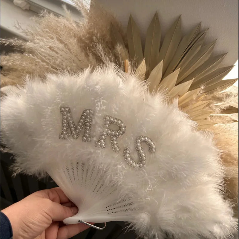 AENA Bride Hen Do Feather Fan