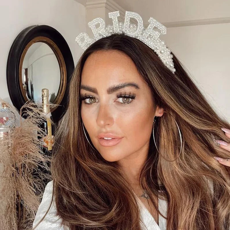 LIKA Bride To Be Hen Pearl Headband