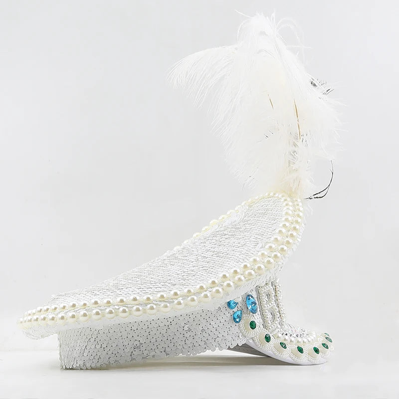 TALIA Bride To Be Feather Glitzy Hat