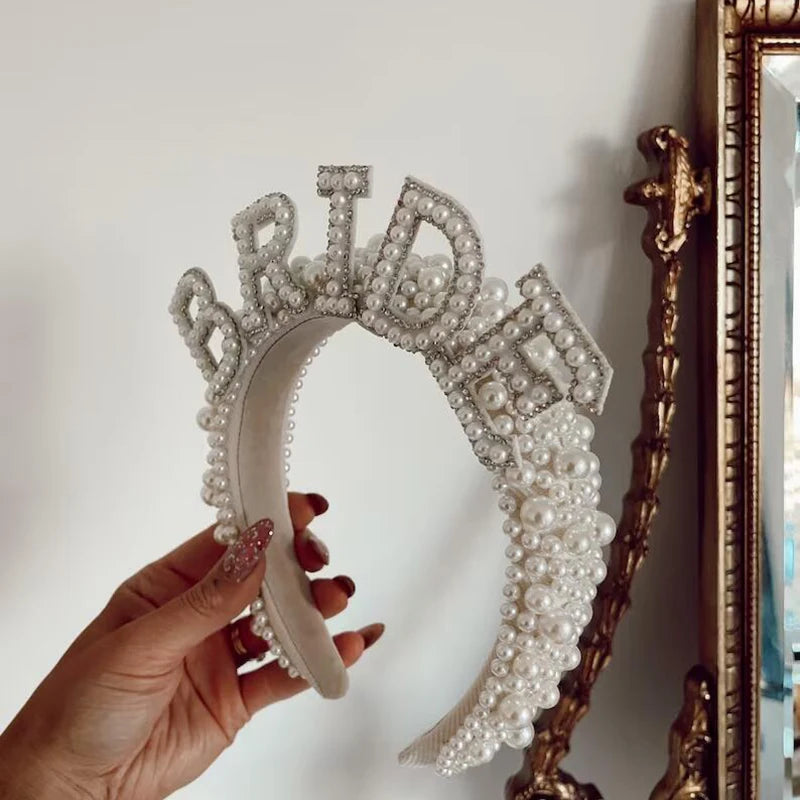 LIKA Bride To Be Hen Pearl Headband
