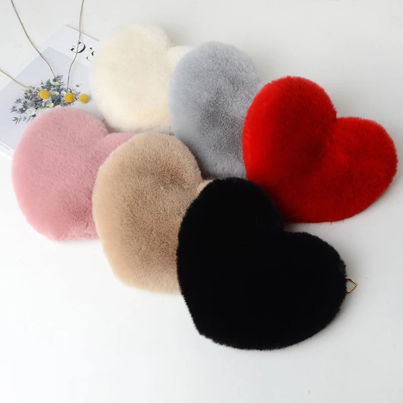 XIA Heart Fluffy Handbag