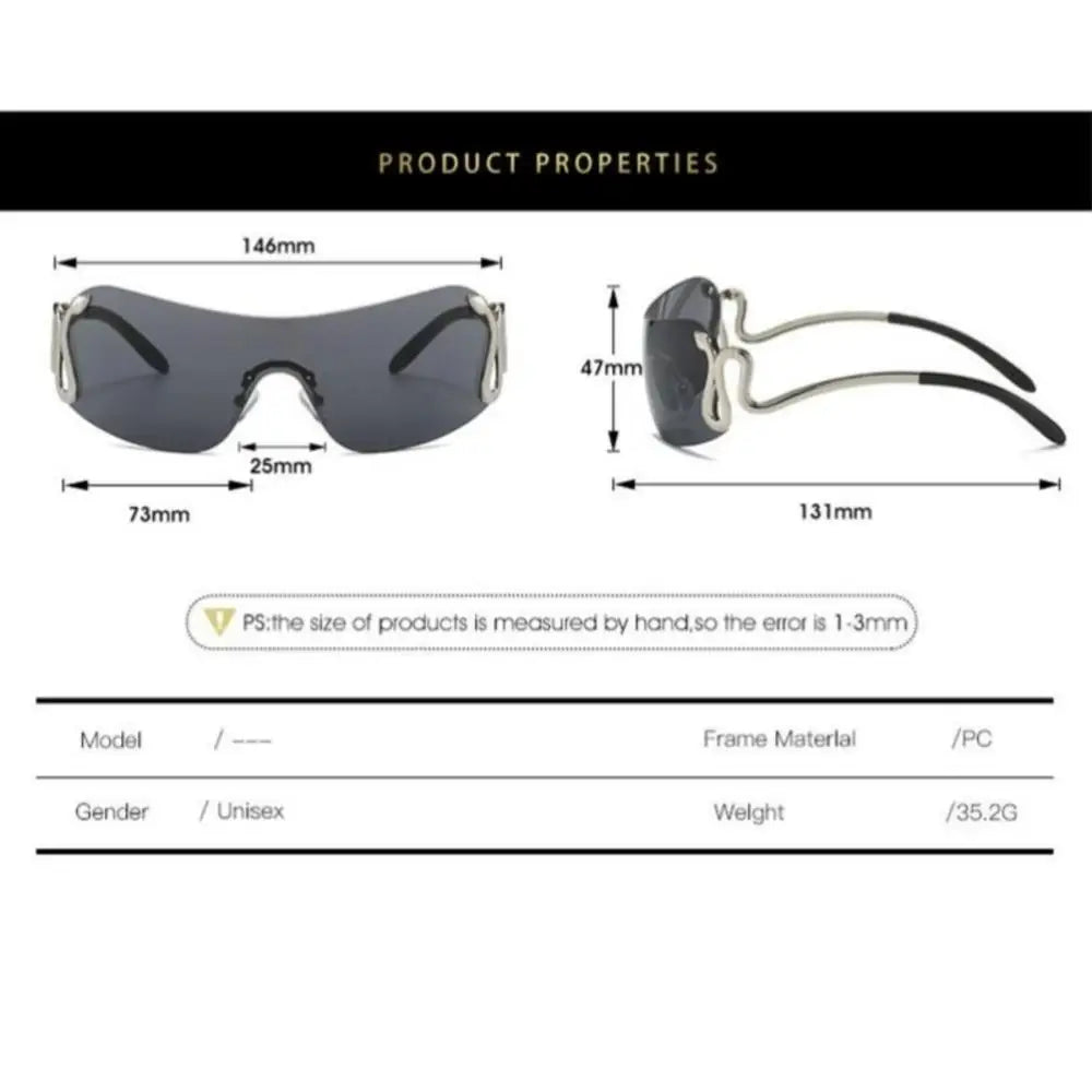 FINO Y2K Oversize 2000's Sunglasses