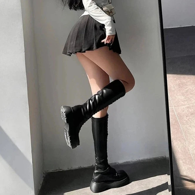HOU Pretty Pleated Skirt With Shorts