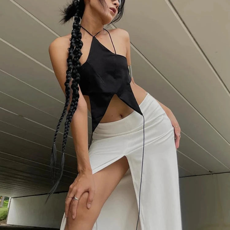 OPPEL Y2K Star Halter Crop Top