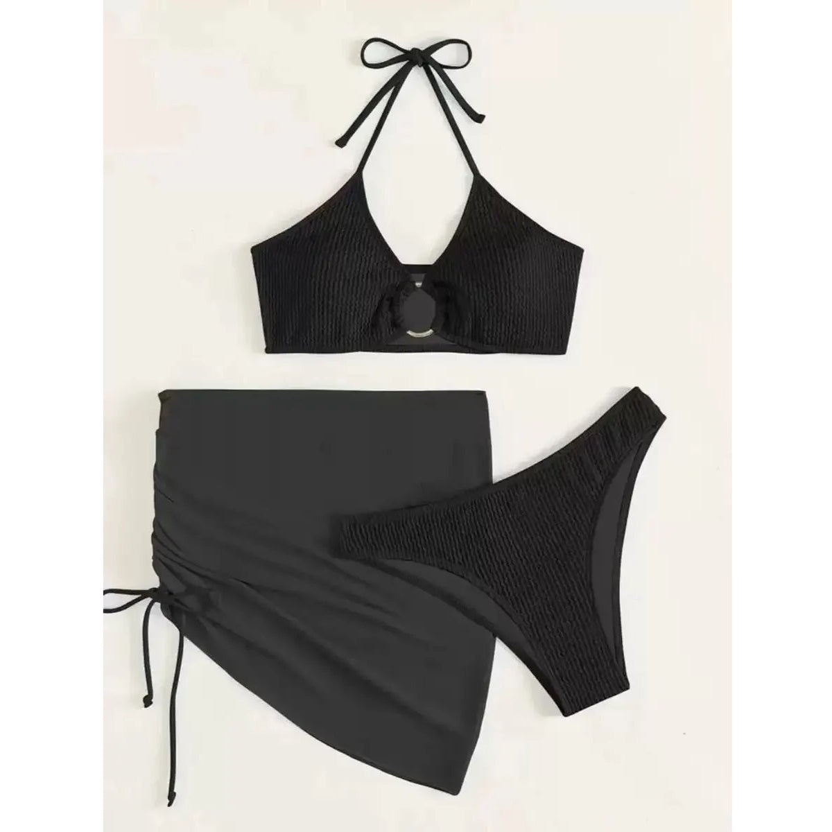 LUNA High-Waisted 3-Piece Bikini Set