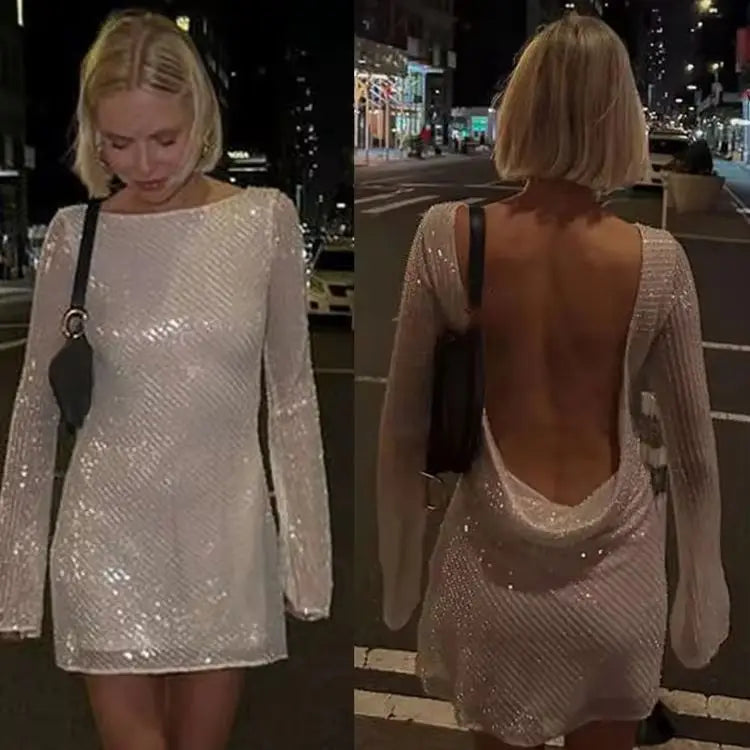 LIA Sparkle Glitter Mini Dress