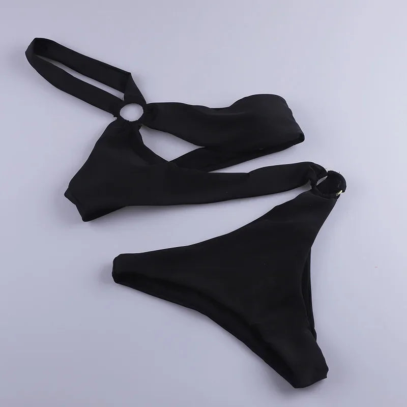 TANE One Piece Backless Cut Out Swimsuit