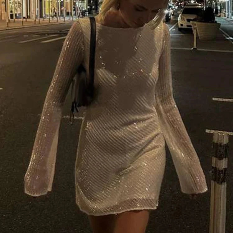 LIA Sparkle Glitter Mini Dress