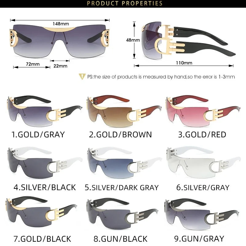 FINA Y2K Oversize 2000'S Sunglasses