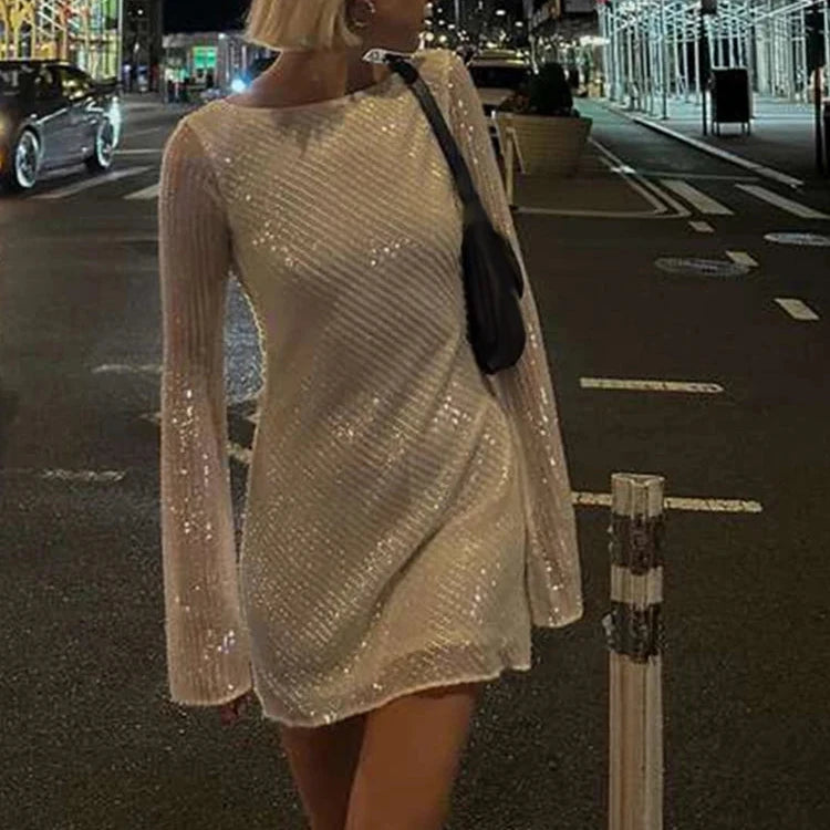 LIA Sparkle Glitter Mini Dress