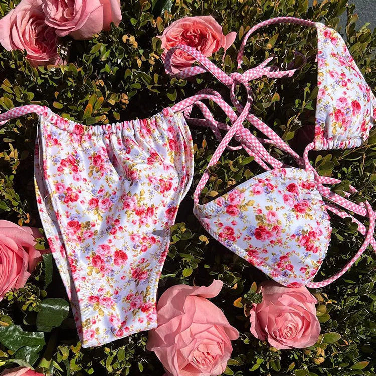 FLORAS Print Thong Floral Bikini