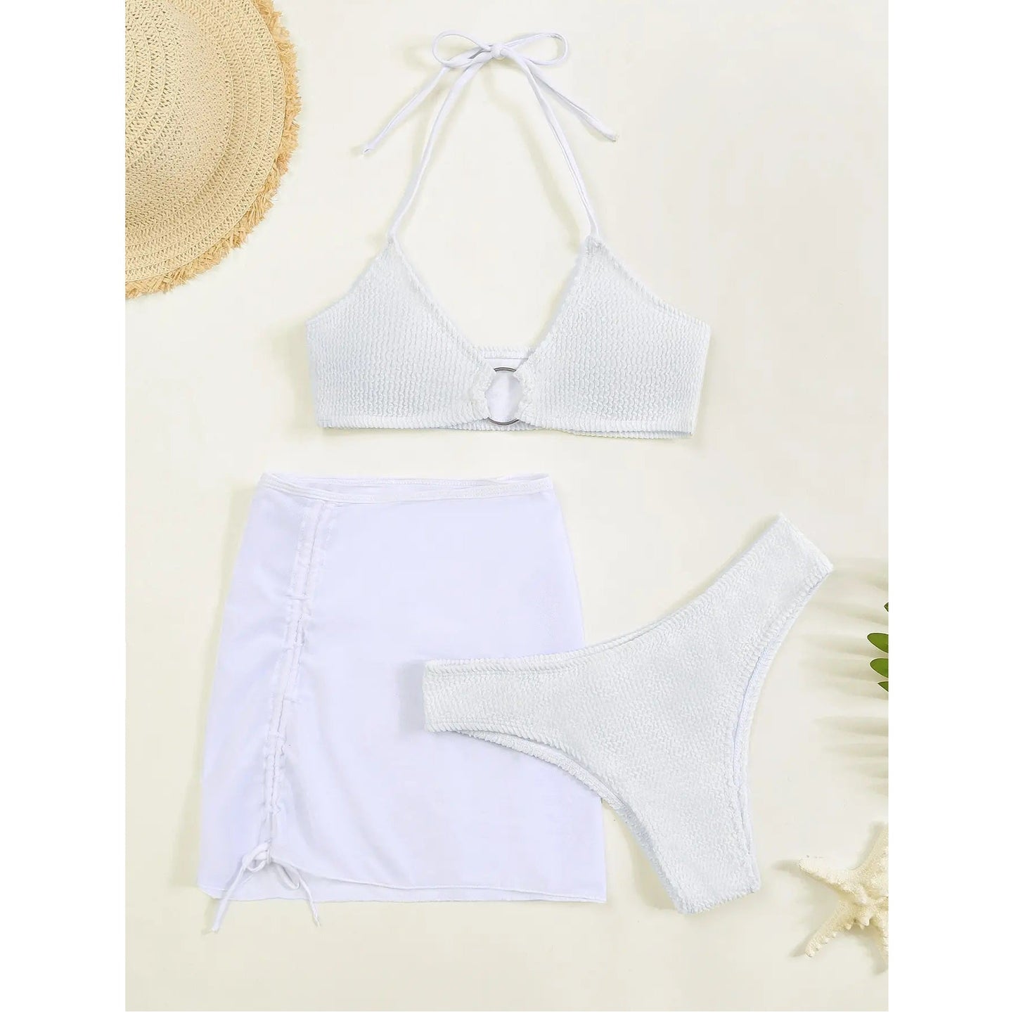 LUNA High-Waisted 3-Piece Bikini Set