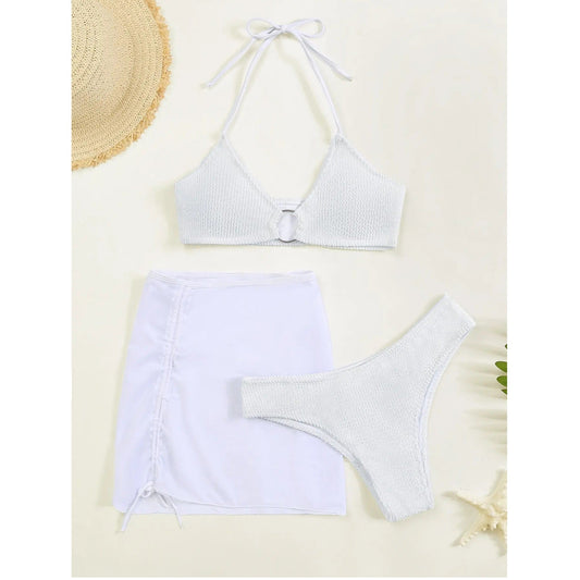 LUNA High-Waisted 3-Piece Bikini Set
